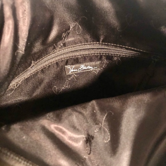 Vera Bradley Brown Quilted Barrel Purse 11" x 8" Double Handle Zip Top - Picture 8 of 9